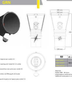 Kummist voolikuotsik heitgaasisondi avaga